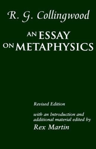 Cover image for An Essay on Metaphysics