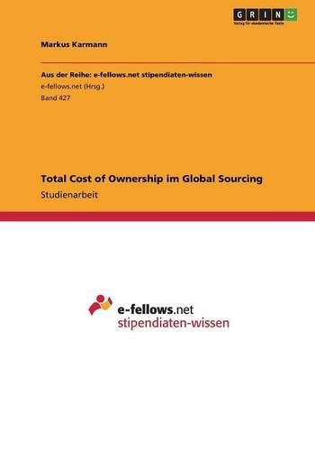 Cover image for Total Cost of Ownership im Global Sourcing