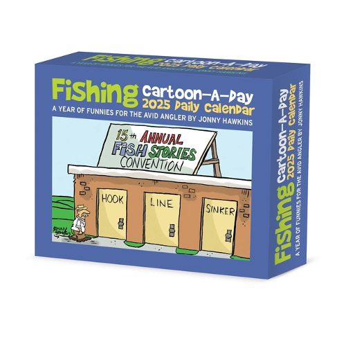 Cover image for Fishing Cartoon-A-Day by Jonny Hawkins 2026 5.4 X 6.2 Box Calendar