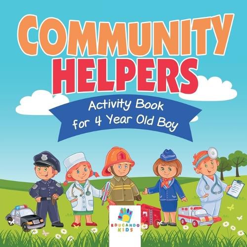 Cover image for Community Helpers Activity Book for 4 Year Old Boy