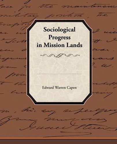 Cover image for Sociological Progress in Mission Lands