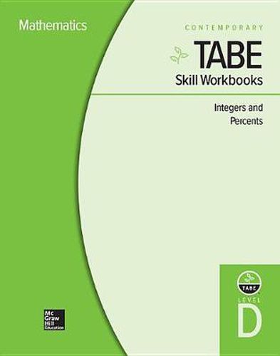 Cover image for Tabe Skill Workbooks Level D: Integers and Percents - 10 Pack