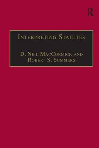 Cover image for Interpreting Statutes: A Comparative Study