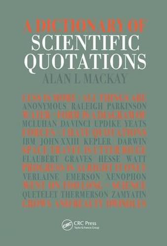 Cover image for A Dictionary of Scientific Quotations