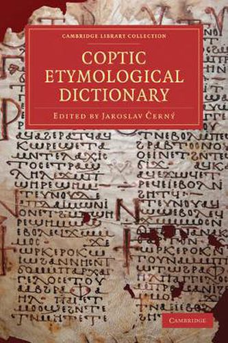 Cover image for Coptic Etymological Dictionary