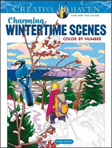 Cover image for Creative Haven Charming Wintertime Scenes Color by Number