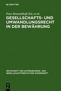 Cover image for Gesellschafts- und Umwandlungsrecht in der Bewahrung