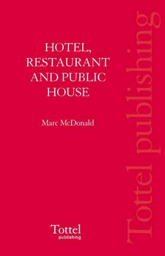 Cover image for Hotel, Restaurant and Public House Law