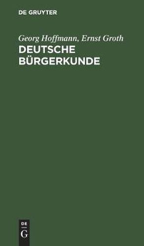 Cover image for Deutsche Burgerkunde