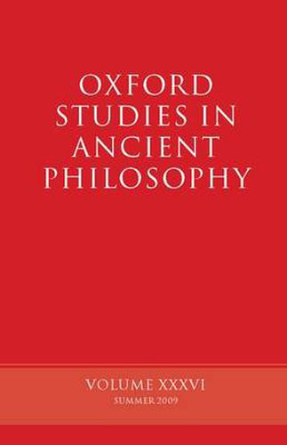 Cover image for Oxford Studies in Ancient Philosophy, Volume XXXVI