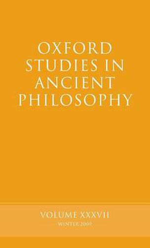 Cover image for Oxford Studies in Ancient Philosophy Volume 37