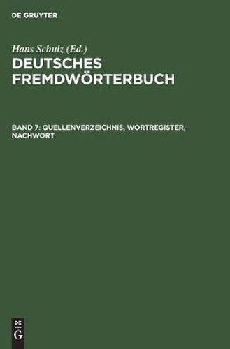 Cover image for Quellenverzeichnis, Wortregister, Nachwort