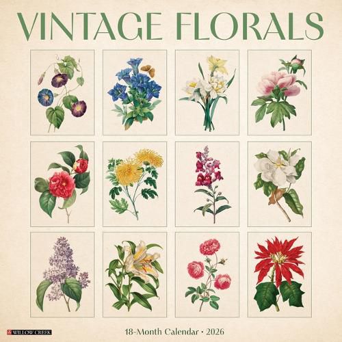 Cover image for Vintage Florals 12 X 12 Wall Calendar