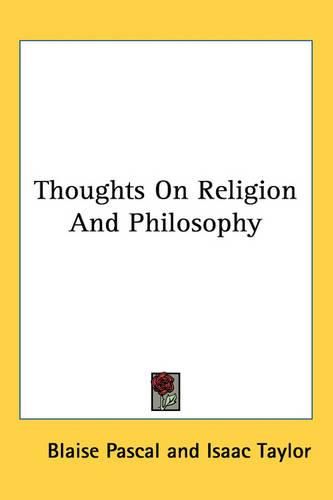 Cover image for Thoughts on Religion and Philosophy