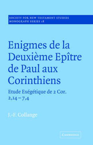 Cover image for Enigmes de la Deuxieme Epitre de Paul aux Corinthiens