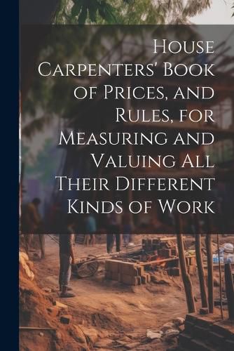Cover image for House Carpenters' Book of Prices, and Rules, for Measuring and Valuing All Their Different Kinds of Work