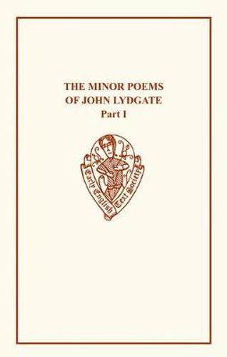 John Lydgate: The Minor Poems vol I Religious Poems