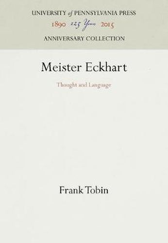 Cover image for Meister Eckhart: Thought and Language