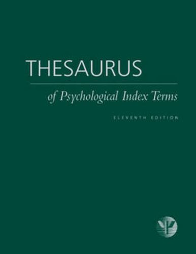 Cover image for Thesaurus of Psychological Index Terms