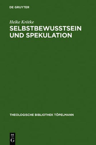 Cover image for Selbstbewusstsein und Spekulation