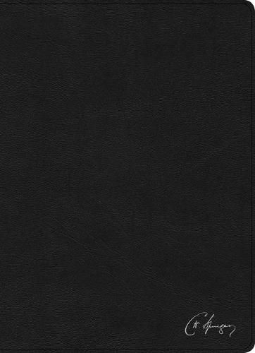 Cover image for RVR 1960 Biblia de estudio Spurgeon, negro piel genuina con indice