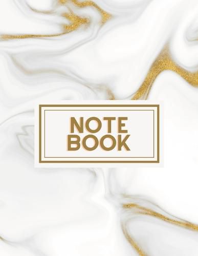 Cover image for White and Gold Granite Swirl Notebook