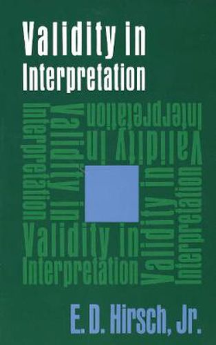 Cover image for Validity in Interpretation