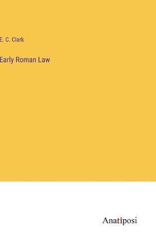 Cover image for Early Roman Law