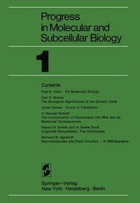 Cover image for Progress in Molecular and Subcellular Biology