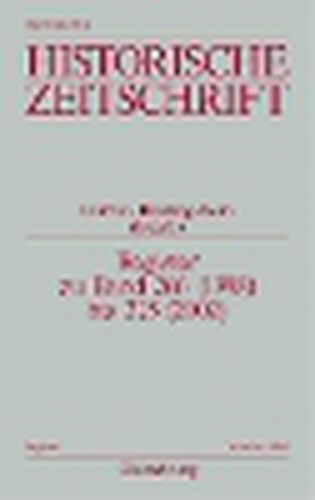 Cover image for Register Zu Band 266 (1998) Bis 275 (2002): (verzeichnet Auch Sonderheft 19)