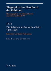 Cover image for Die Rabbiner Im Deutschen Reich 1871-1945