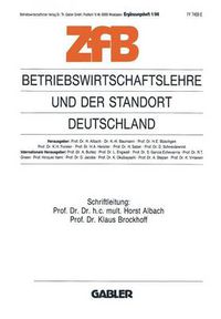 Cover image for Betriebswirtschaftslehre Und Der Standort Deutschland