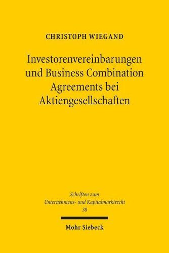 Cover image for Investorenvereinbarungen und Business Combination Agreements bei Aktiengesellschaften