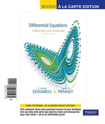 Differential Equations Computing and Modeling, Books a la Carte Edition