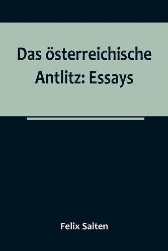 Cover image for Das oesterreichische Antlitz