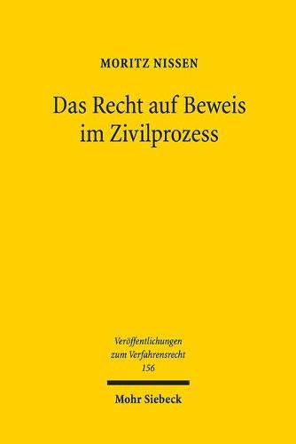 Cover image for Das Recht auf Beweis im Zivilprozess