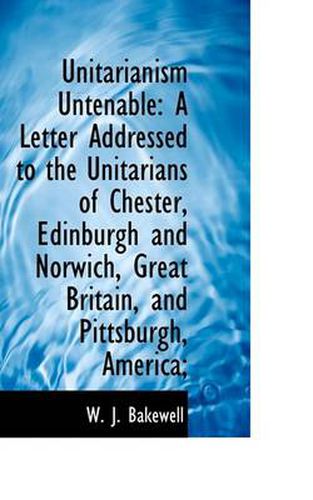 Cover image for Unitarianism Untenable