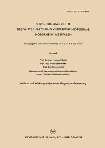 Cover image for Aufbau Und Wirkungsweise Einer Magnetbandsteuerung