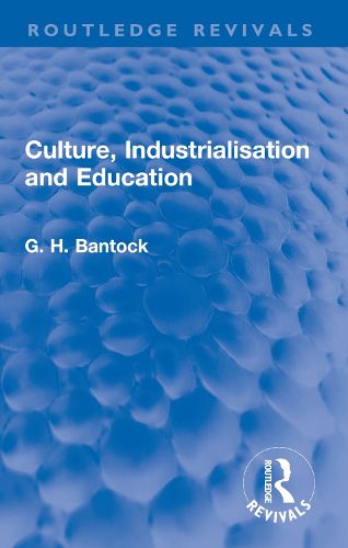 Cover image for Culture, Industrialisation and Education
