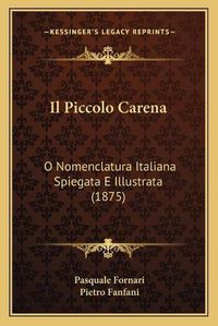 Cover image for Il Piccolo Carena: O Nomenclatura Italiana Spiegata E Illustrata (1875)