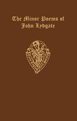 Cover image for John Lydgate: The Minor Poems vol II Secular Poems