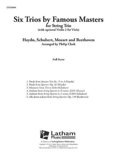 Six Trios by Famous Masters (Score): Conductor Score