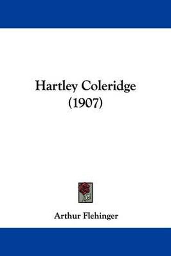 Cover image for Hartley Coleridge (1907)