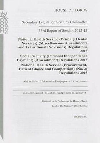 33rd report of session 2012-13