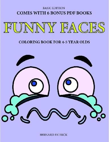 Cover image for Simple Coloring Book for 4-5 Year Olds (Funny Faces)