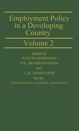 Cover image for Employment Policy in a Developing Country: a Case-study of India