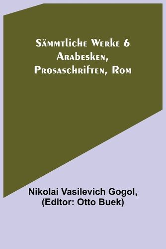 Cover image for Saemmtliche Werke 6
