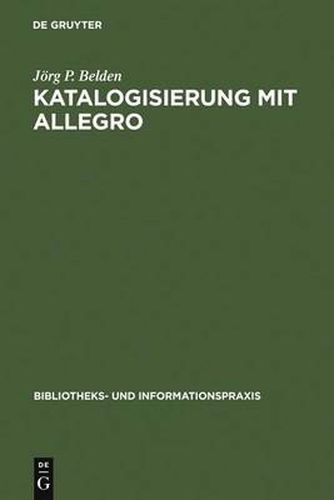 Cover image for Katalogisierung mit Allegro