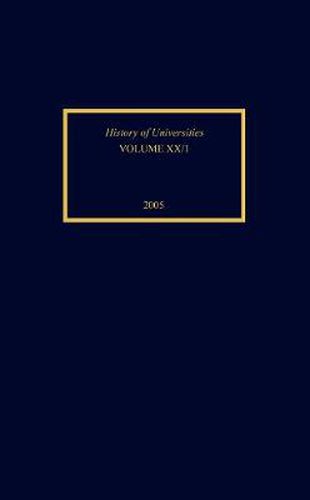 Cover image for History of Universities: Volume XX/1