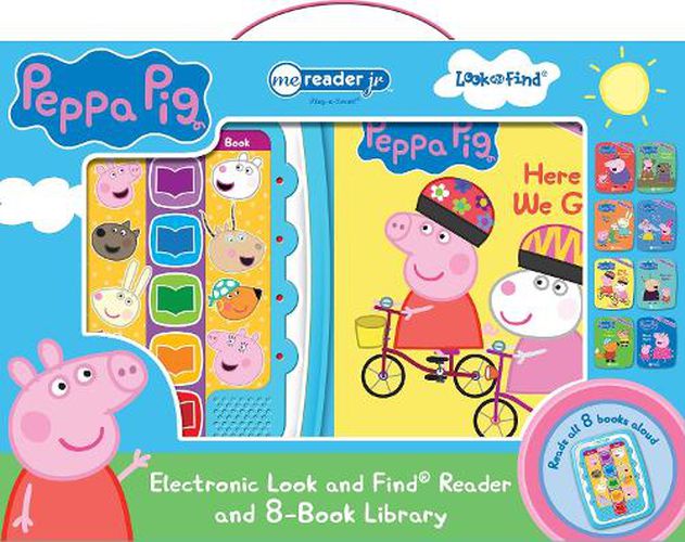 Cover image for Peppa Pig: Me Reader Jr: Electronic Look and Find Reader and 8-Book Library